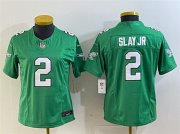 Cheap Women's Philadelphia Eagles #2 Darius Slay JR Green 2023 F.U.S.E. Football Stitched Jersey(Run Small)