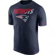 Wholesale Cheap Men's New England Patriots Nike Navy Legend Staff Practice Performance T-Shirt