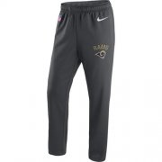 Wholesale Cheap Men's Los Angeles Rams Nike Anthracite Circuit Sideline Performance Pants