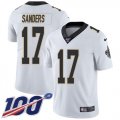 Wholesale Cheap Nike Saints #17 Emmanuel Sanders White Men's Stitched NFL 100th Season Vapor Untouchable Limited Jersey