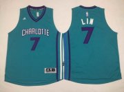 Wholesale Cheap Men's Charlotte Hornets #7 Jeremy Lin Revolution 30 Swingman 2015 New Teal Green Jersey
