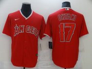 Wholesale Cheap Men Los Angeles Angels 17 Ohtani Red Game 2021 Nike MLB Jersey