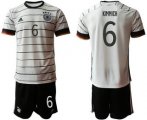 Wholesale Cheap Germany 6 KIMMICH Home UEFA Euro 2020 Soccer Jersey