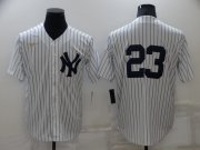 Wholesale Cheap Men's New York Yankees #23 Don Mattingly No Name White Throwback Stitched MLB Cool Base Nike Jersey