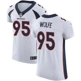 Wholesale Cheap Nike Broncos #95 Derek Wolfe White Men\'s Stitched NFL Vapor Untouchable Elite Jersey