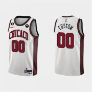 Wholesale Cheap Men's Chicago Bulls Active Player Custom 2022-23 White City Edition Stitched Basketball Jersey