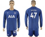 Wholesale Cheap Tottenham Hotspur #47 Miller Away Long Sleeves Soccer Club Jersey