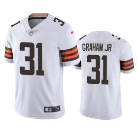 Cheap Men\'s Cleveland Browns #31 Thomas Graham Jr. White Vapor Untouchable Limited Stitched Jersey