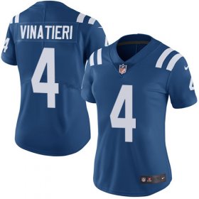 Wholesale Cheap Nike Colts #4 Adam Vinatieri Royal Blue Team Color Women\'s Stitched NFL Vapor Untouchable Limited Jersey