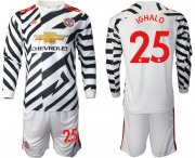 Wholesale Cheap 2021 Men Manchester united away long sleeve 25 soccer jerseys