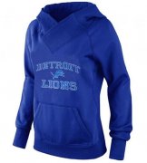 Wholesale Cheap Women's Detroit Lions Heart & Soul Pullover Hoodie Blue