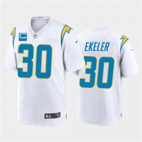 Wholesale Cheap Men\'s Los Angeles Chargers 2022 #30 Austin Ekeler White With 2-star C Patch Vapor Untouchable Limited Stitched NFL Jersey