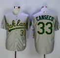 Wholesale Cheap Mitchell And Ness Athletics #33 Jose Canseco Grey Throwback Stitched MLB Jersey