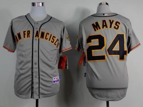 Wholesale Cheap Giants #24 Willie Mays Grey Road Cool Base Stitched MLB Jersey