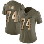 Wholesale Cheap Nike Bears #74 Germain Ifedi Olive/Gold Women's Stitched NFL Limited 2017 Salute To Service Jersey