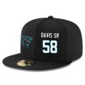 Wholesale Cheap Carolina Panthers #58 Thomas Davis Snapback Cap NFL Player Black with White Number Stitched Hat
