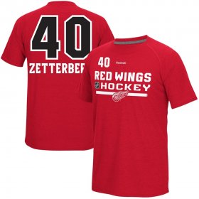Wholesale Cheap Detroit Red Wings #40 Henrik Zetterberg Reebok CI Freeze Supremium Name & Number T-Shirt Red
