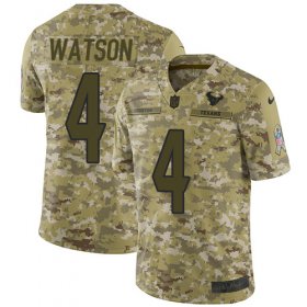 Wholesale Cheap Nike Texans #4 Deshaun Watson Camo Youth Stitched NFL Limited 2018 Salute to Service Jersey