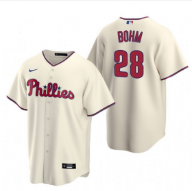 Wholesale Cheap Philadelphia Phillies #28 Alec Bohm Cream Alternate Jersey
