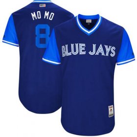 Wholesale Cheap Blue Jays #8 Kendrys Morales Navy \"MO MO\" Players Weekend Authentic Stitched MLB Jersey
