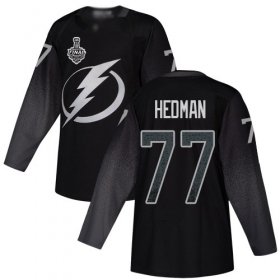 Wholesale Cheap Adidas Lightning #77 Victor Hedman Black Alternate Authentic 2020 Stanley Cup Final Stitched NHL Jersey