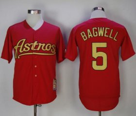 Wholesale Cheap Astros #5 Jeff Bagwell Red 2002-2012 Turn Back The Clock Stitched MLB Jersey