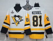 Wholesale Cheap Penguins #81 Phil Kessel White New Away 2017 Stanley Cup Finals Champions Stitched NHL Jersey