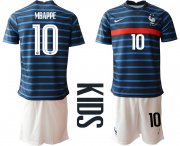Wholesale Cheap 2021 France home Youth 10 soccer jerseys