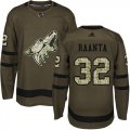 Wholesale Cheap Adidas Coyotes #32 Antti Raanta Green Salute to Service Stitched NHL Jersey