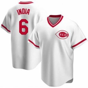 Men\'s Cincinnati Reds Jonathan India White Home jersey