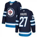 Wholesale Cheap Adidas Jets #27 Nikolaj Ehlers Navy Blue Home Authentic Stitched NHL Jersey