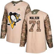 Wholesale Cheap Adidas Penguins #71 Evgeni Malkin Camo Authentic 2017 Veterans Day Stitched NHL Jersey