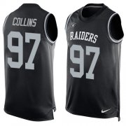 Wholesale Cheap Nike Raiders #97 Maliek Collins Black Team Color Men's Stitched NFL Limited Tank Top Jersey