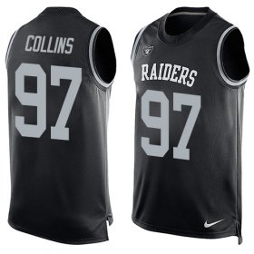 Wholesale Cheap Nike Raiders #97 Maliek Collins Black Team Color Men\'s Stitched NFL Limited Tank Top Jersey