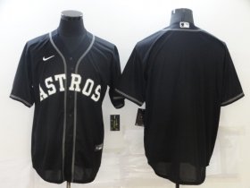 Wholesale Cheap Men\'s Houston Astros Blank Black Stitched MLB Cool Base Nike Jersey