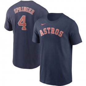 Wholesale Cheap Houston Astros #4 George Springer Nike Name & Number Team T-Shirt Navy