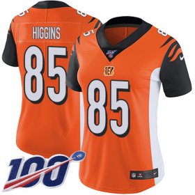 Wholesale Cheap Nike Bengals #85 Tee Higgins Orange Alternate Women\'s Stitched NFL 100th Season Vapor Untouchable Limited Jersey