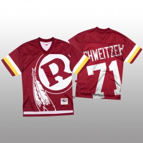 Wholesale Cheap NFL Washington Redskins #71 Wes Schweitzer Red Men\'s Mitchell & Nell Big Face Fashion Limited NFL Jersey
