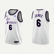 Wholesale Cheap Men's Los Angeles Lakers #6 LeBron James 2022-23 White Stitched Basketball Jersey