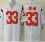 Wholesale Cheap USC Trojans #33 Marcus Allen 2015 White Jersey