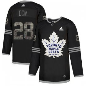 Wholesale Cheap Adidas Maple Leafs #28 Tie Domi Black Authentic Classic Stitched NHL Jersey