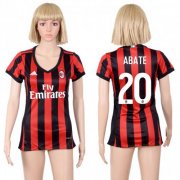 Wholesale Cheap Women's AC Milan #20 Abate Home Soccer Club Jersey