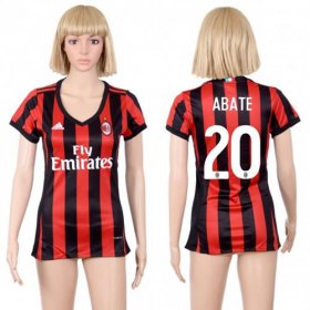 Wholesale Cheap Women\'s AC Milan #20 Abate Home Soccer Club Jersey