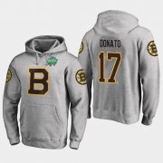 Wholesale Cheap Bruins #17 Ryan Donato Gray 2018 Winter Classic Fanatics Primary Logo Hoodie