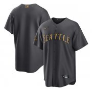 Wholesale Cheap Men's Seattle Mariners Blank Charcoal 2022 All-Star Cool Base Stitched jersey