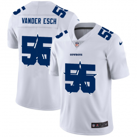 Wholesale Cheap Dallas Cowboys #55 Leighton Vander Esch White Men\'s Nike Team Logo Dual Overlap Limited NFL Jersey