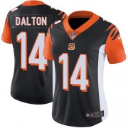 Wholesale Cheap Nike Bengals #14 Andy Dalton Black Team Color Women's Stitched NFL Vapor Untouchable Limited Jersey