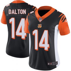 Wholesale Cheap Nike Bengals #14 Andy Dalton Black Team Color Women\'s Stitched NFL Vapor Untouchable Limited Jersey