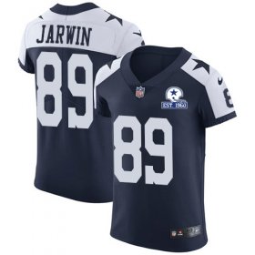 Wholesale Cheap Nike Cowboys #89 Blake Jarwin Navy Blue Thanksgiving Men\'s Stitched With Established In 1960 Patch NFL Vapor Untouchable Throwback Elite Jersey