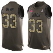 Wholesale Cheap Nike Buccaneers #33 Carlton Davis III Green Men's Stitched NFL Limited Salute To Service Tank Top Jersey